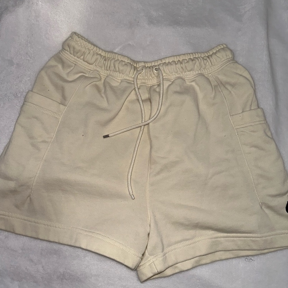 nike air high rise fleece shorts